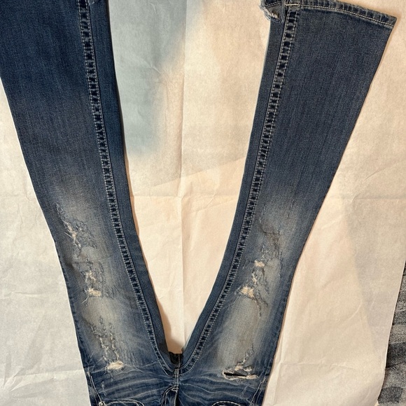 Grace Blue Flare Wide Leg Jeans - Picture 7 of 12